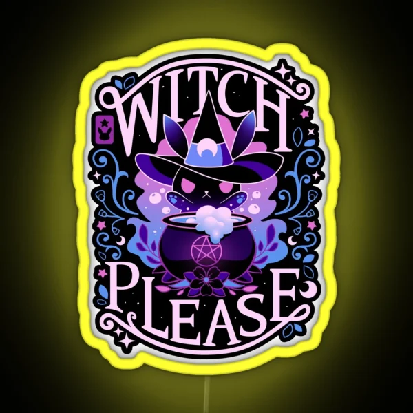 Unlimited Magic Witch Please RGB Neon Sign