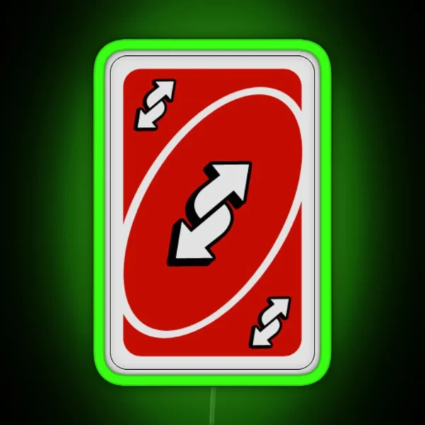UNO Reverse Card Red RGB Neon Sign