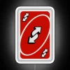 Add bold pop of color with this Uno reverse neon sign