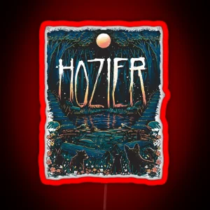 Unofficial Unreal Unearth Hozier Inspired Woodland Animals And Pond Night Scene RGB Neon Sign