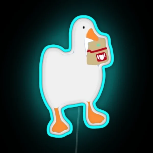 Untitled Goose With Kira S Hand Bag RGB Neon Sign