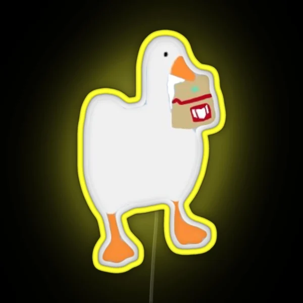 Untitled Goose With Kira S Hand Bag RGB Neon Sign