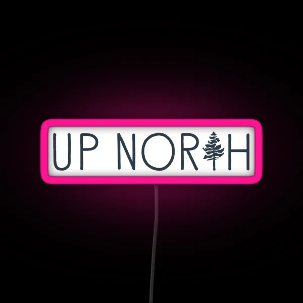 Up North Pine Tree RGB Neon Sign