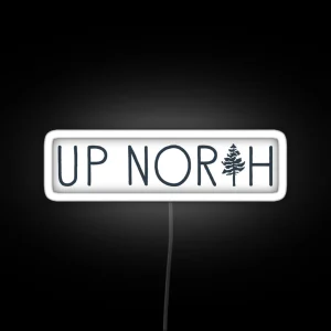 Up North Pine Tree RGB Neon Sign