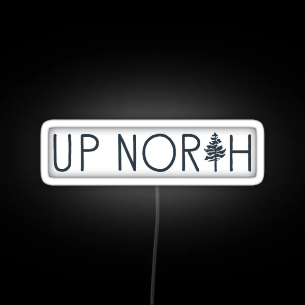 Up North Pine Tree RGB Neon Sign