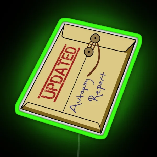 Updated Autopsy Report RGB Neon Sign
