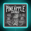 Tropical Oasis Dive Bar Decor with Upside Down Pineapple Neon Sign