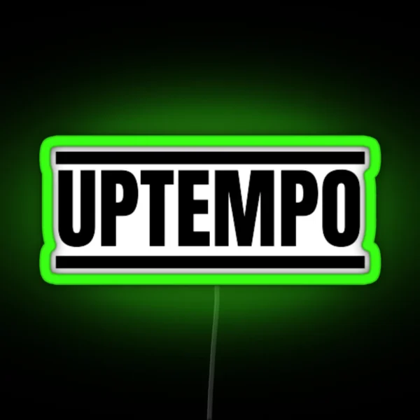 Uptempo Hardcore Music Black RGB Neon Sign