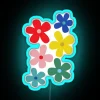 Ursula inspired, colorful, vibrant, hand-painted, rainbow, RGB neon light art