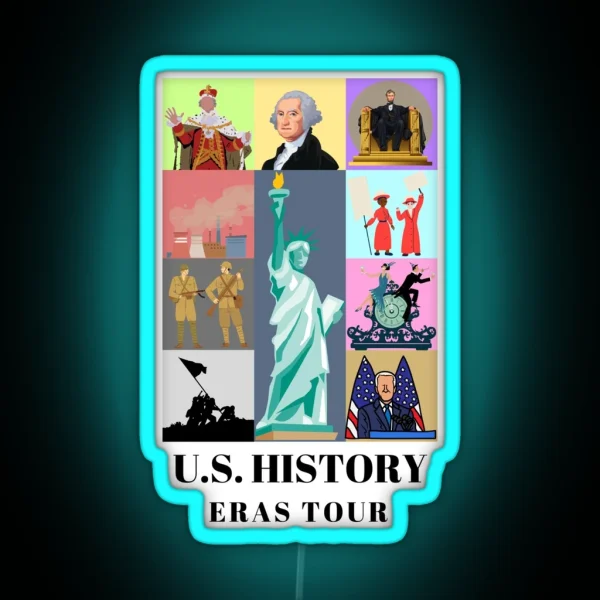 US History Eras Tour RGB Neon Sign