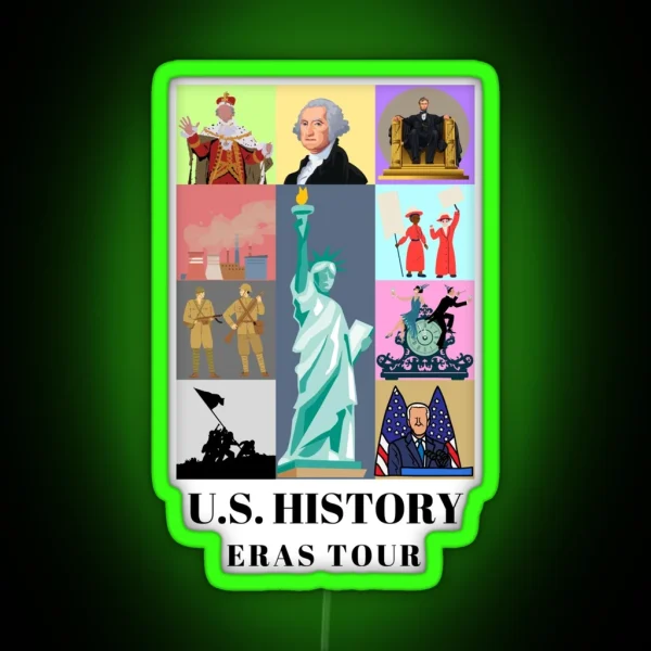 US History Eras Tour RGB Neon Sign