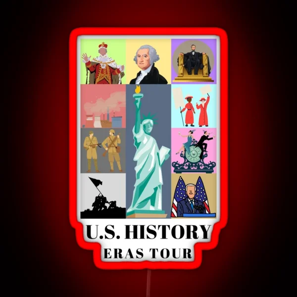 US History Eras Tour RGB Neon Sign