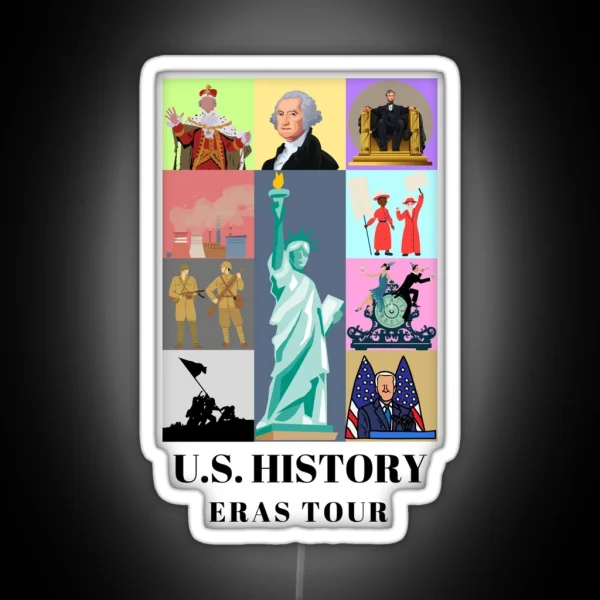 US History Eras Tour RGB Neon Sign