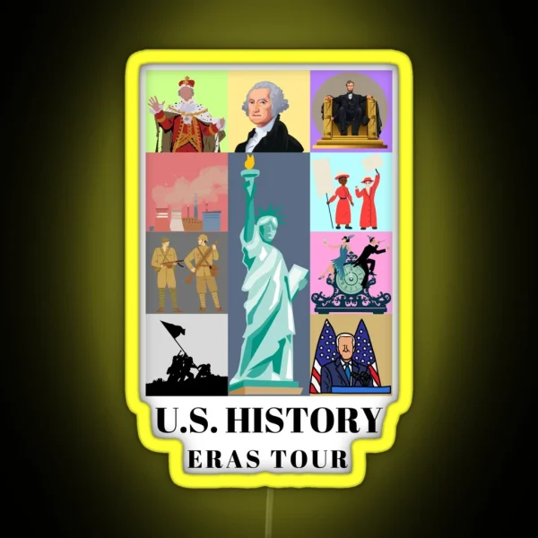 US History Eras Tour RGB Neon Sign