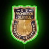 Vintage Style Prohibition Enforcement Badge Colorful RGB Glass Neon Sign