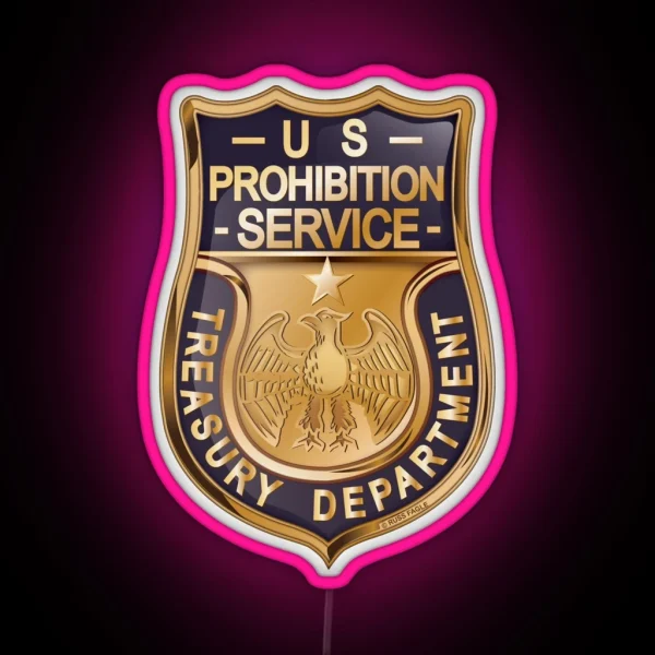 US Prohibition Service Badge RGB Neon Sign