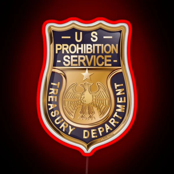 US Prohibition Service Badge RGB Neon Sign