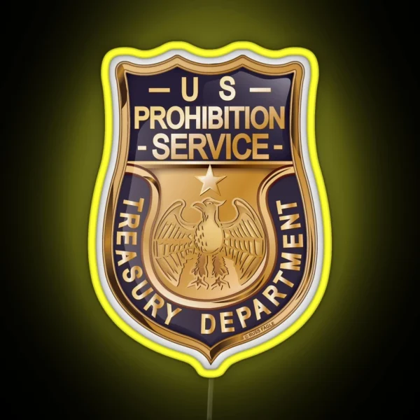 US Prohibition Service Badge RGB Neon Sign