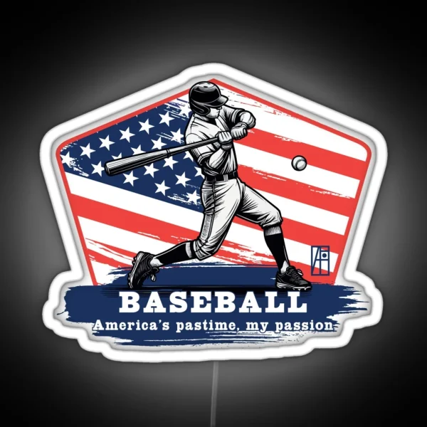USA American BASEBALL Baseball America S RGB Neon Sign