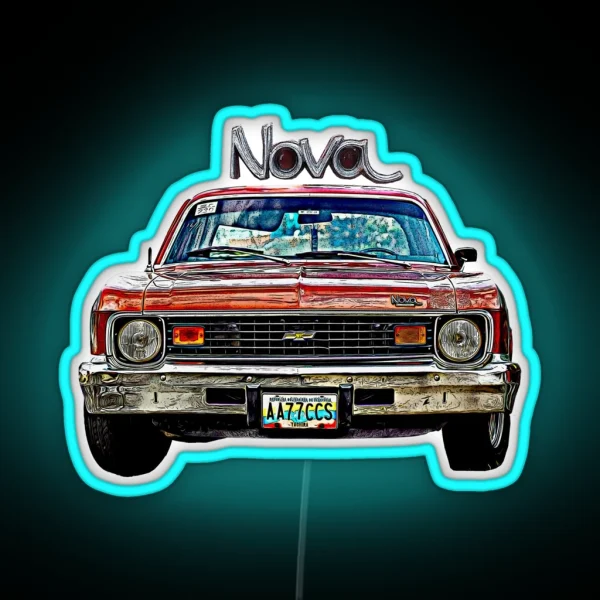 Usa Car Chevy Nova 70 S RGB Neon Sign