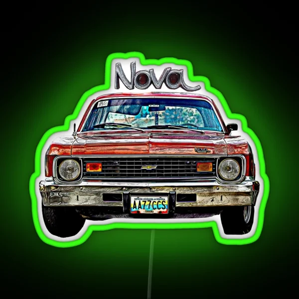 Usa Car Chevy Nova 70 S RGB Neon Sign