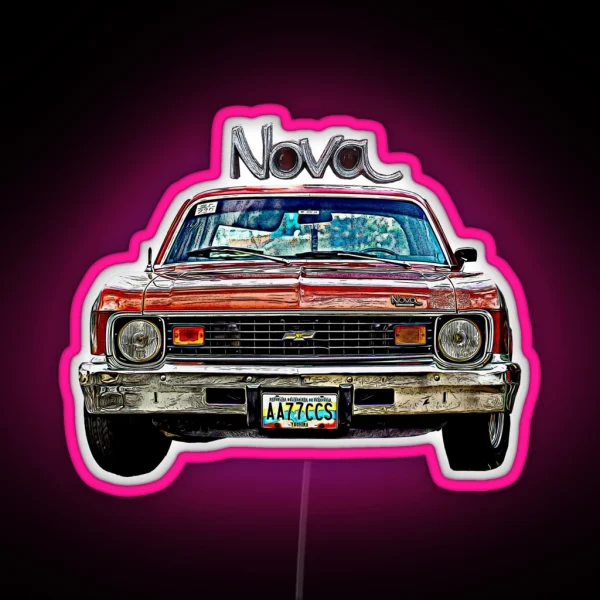 Usa Car Chevy Nova 70 S RGB Neon Sign