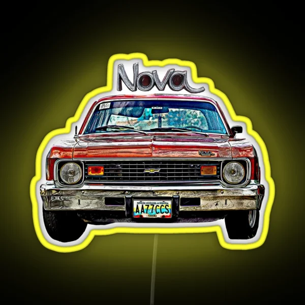 Usa Car Chevy Nova 70 S RGB Neon Sign