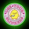 Cute funny duck meme-inspired customizable RGB neon room decoration sign