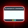 Personalized Name Tag with RGB Neon Lights for Movie Lovers