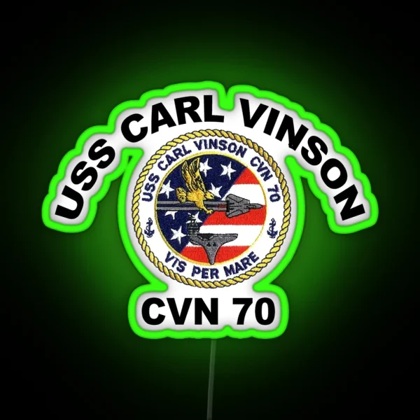 USS Carl Vinson CVN 70 Crest RGB Neon Sign