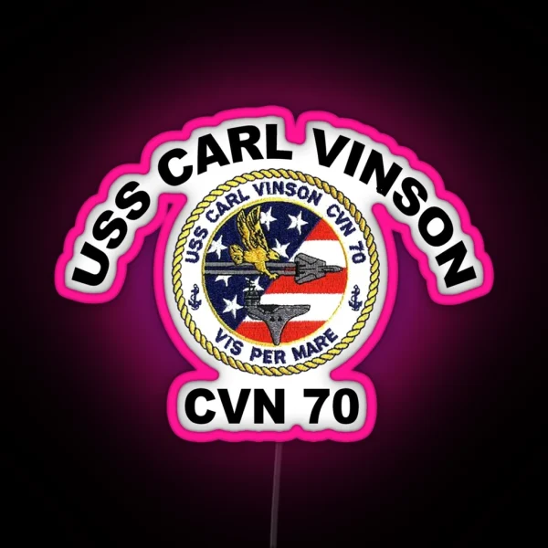 USS Carl Vinson CVN 70 Crest RGB Neon Sign