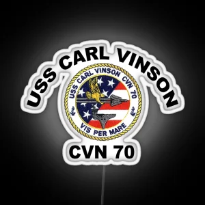 USS Carl Vinson CVN 70 Crest RGB Neon Sign