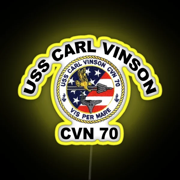 USS Carl Vinson CVN 70 Crest RGB Neon Sign