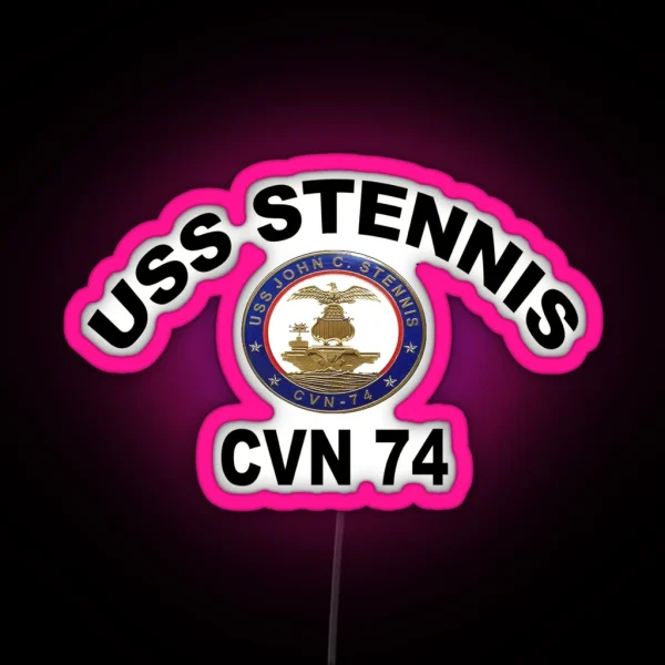 USS John C Stennis CVN 74 Crest RGB Neon Sign