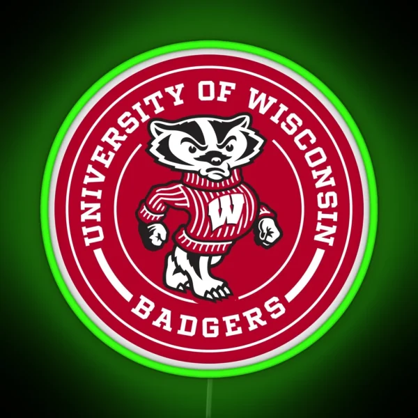 UW Madison Circle RGB Neon Sign