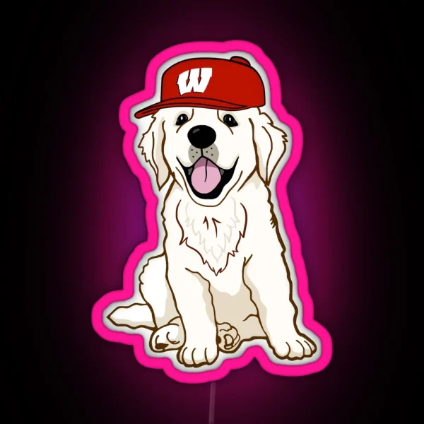 UW Madison Puppy RGB Neon Sign