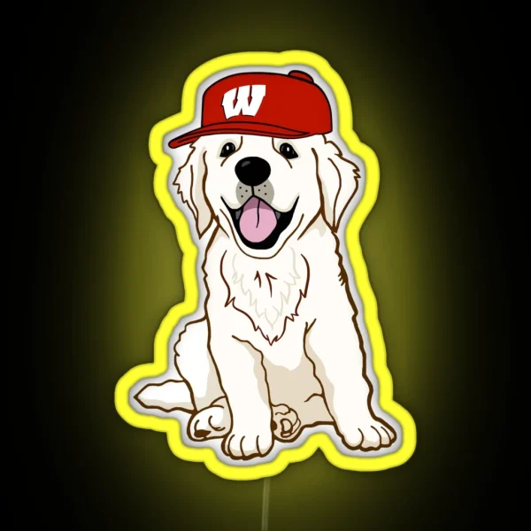 UW Madison Puppy RGB Neon Sign