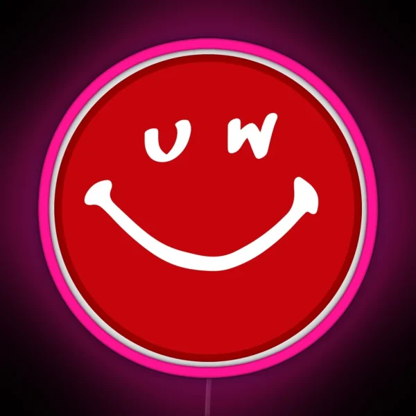 UW Smiley Face RGB Neon Sign