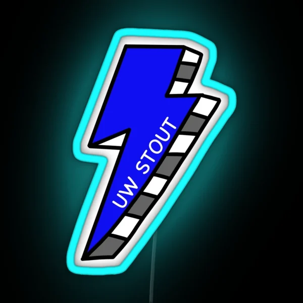 UW Stout Lightning RGB Neon Sign