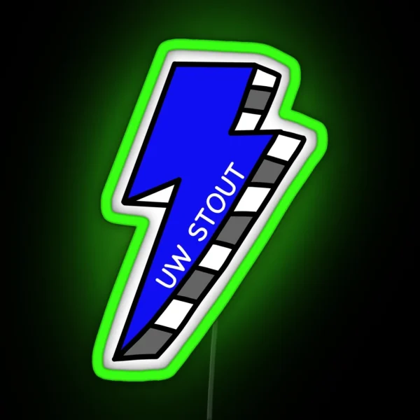 UW Stout Lightning RGB Neon Sign