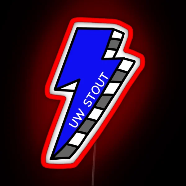 UW Stout Lightning RGB Neon Sign