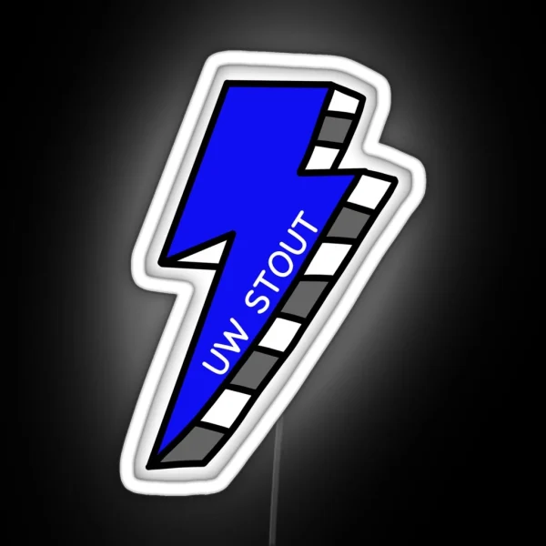 UW Stout Lightning RGB Neon Sign