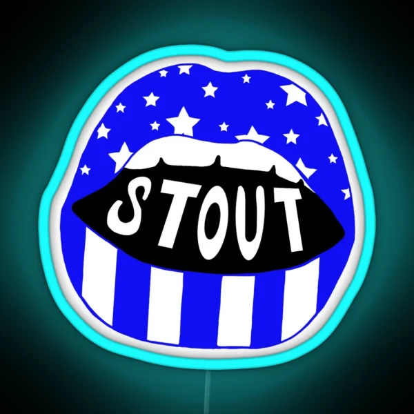 UW Stout Lips RGB Neon Sign