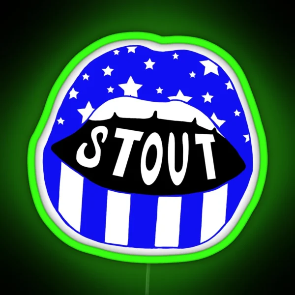 UW Stout Lips RGB Neon Sign