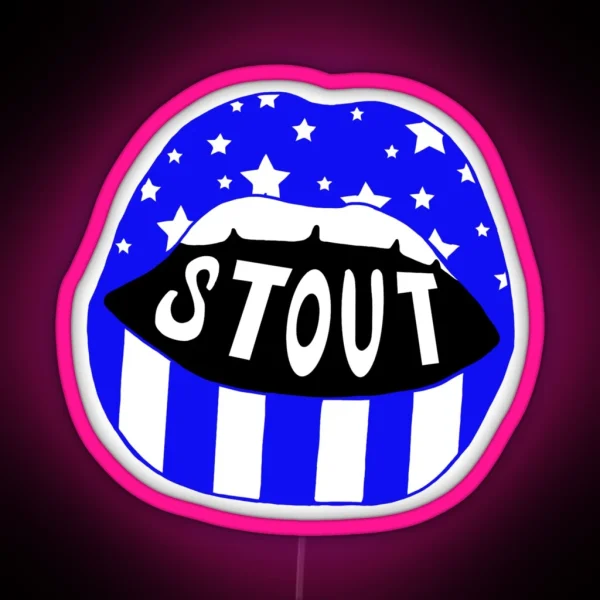UW Stout Lips RGB Neon Sign
