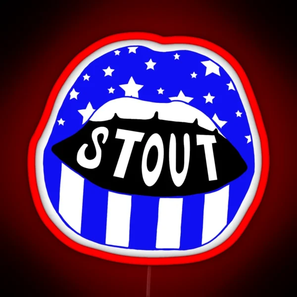 UW Stout Lips RGB Neon Sign