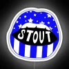 UW Stout Lips LED Neon Sign for Home Decor Enthusiasts