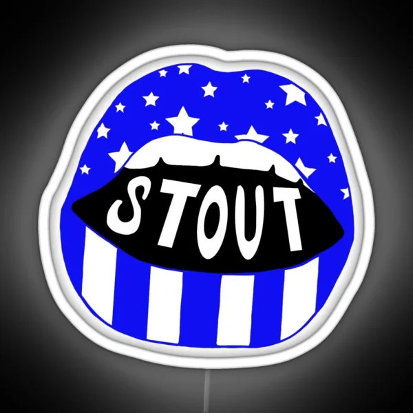 UW Stout Lips RGB Neon Sign