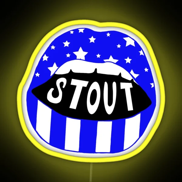 UW Stout Lips RGB Neon Sign