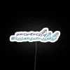 Modern UW Stout campus spirit glowing LED neon bar decor
